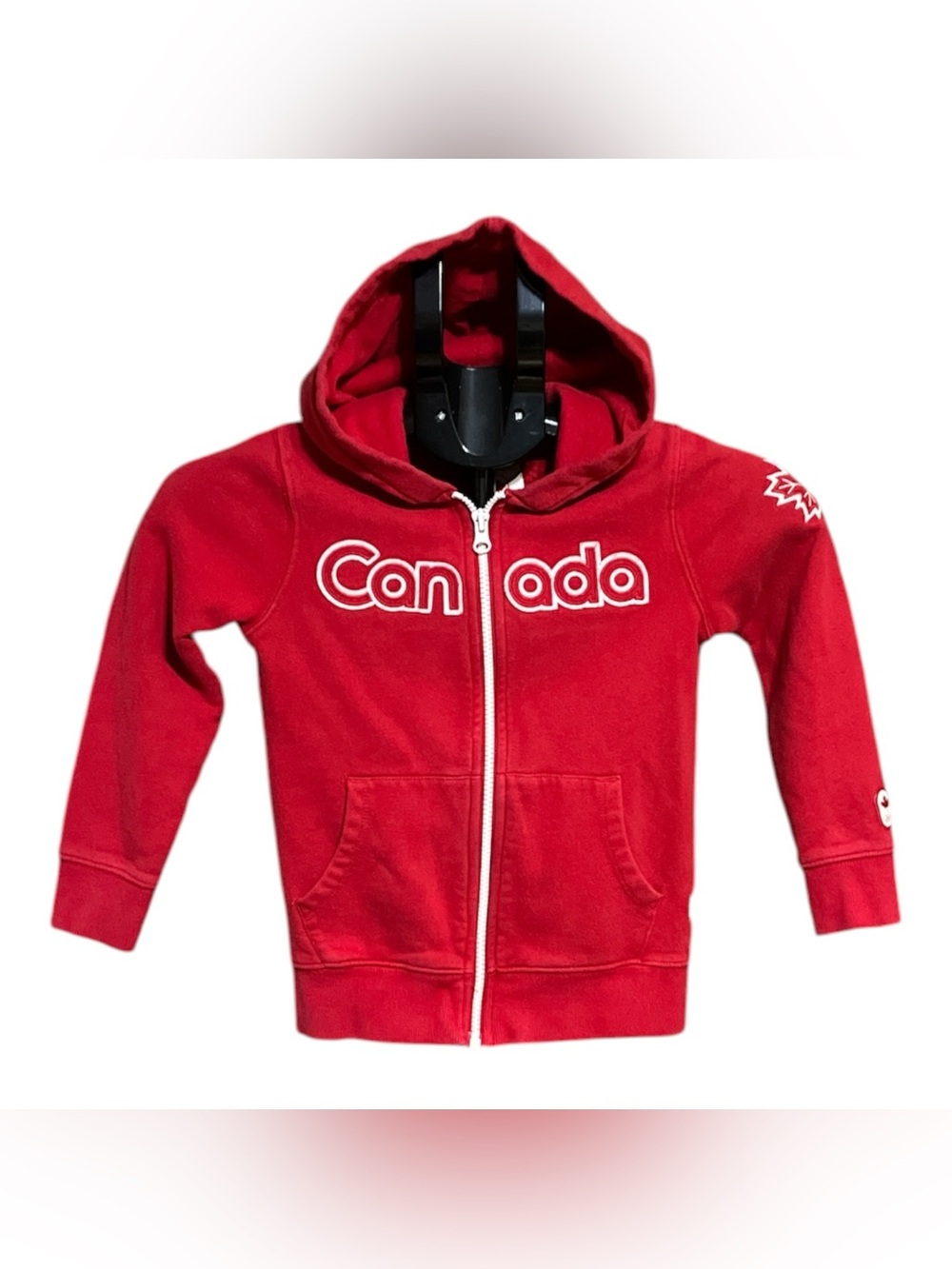 Red Canada Zip-Front Hoodie for Kids